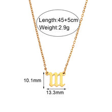 Load image into Gallery viewer, Angel numbers in 18kt plated stainless steel