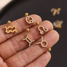 Load image into Gallery viewer, 18kt plated stainless steel Zodiac Signs pendant only