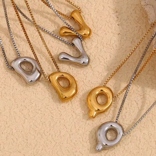 Bubble letters Large Silver Stainless