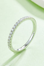 Load image into Gallery viewer, Moissanite Platinum-Plated Half-Eternity Ring
