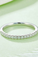 Load image into Gallery viewer, Moissanite Platinum-Plated Half-Eternity Ring