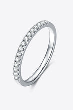 Load image into Gallery viewer, Moissanite Platinum-Plated Half-Eternity Ring