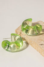 Load image into Gallery viewer, Resin C-Hoop Earrings