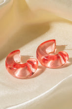 Load image into Gallery viewer, Resin C-Hoop Earrings